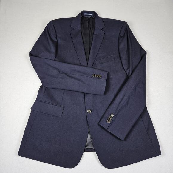 Lands' End Year Rounder Stretch Wool Blazer 44L Traditional Fit Navy Suit Jacket - Picture 5 of 16